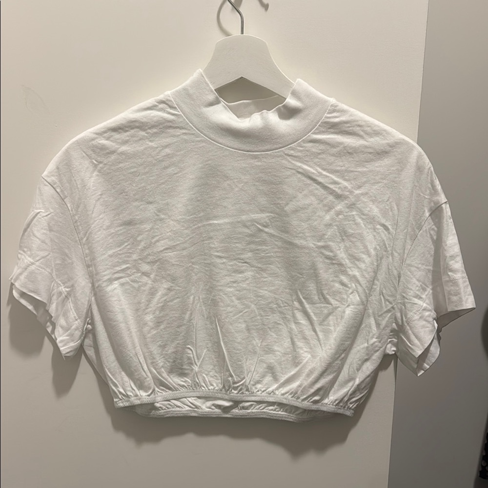 Alo white cotton cropped top - never worn